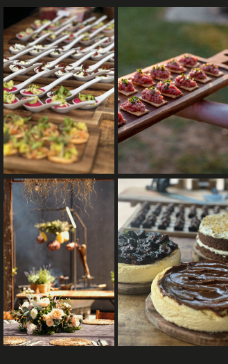 Platos del menú Menú Boda: bocados de cóctel y mesa de tartas